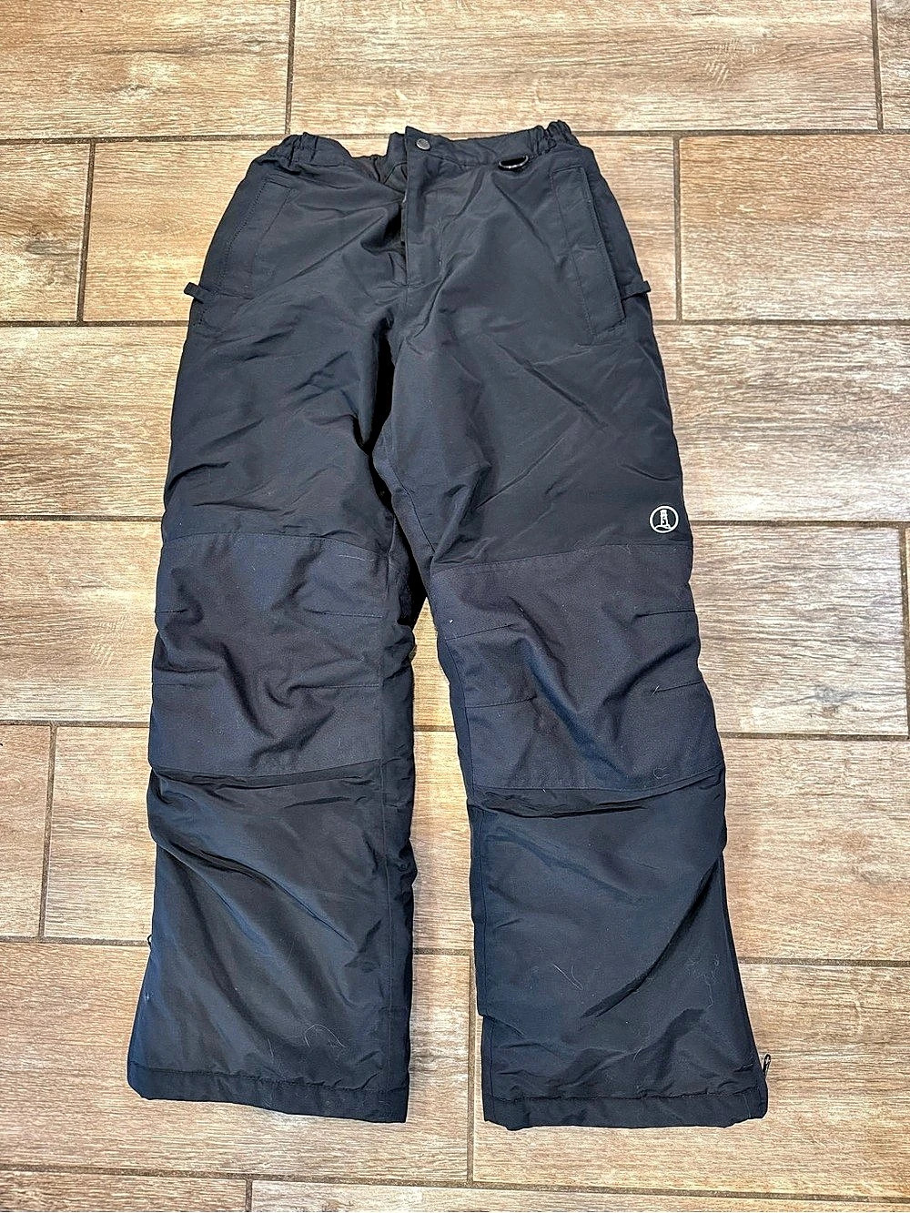 Lands' End Kids Squall Waterproof Insulated Iron Knee Snow Pants Black size 10